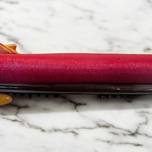 Painted Fendi Wallet Monster Bugs Eye Round Zipper Studs Leather Multicolor - Picture 3 of 7